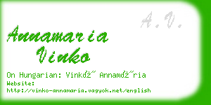 annamaria vinko business card